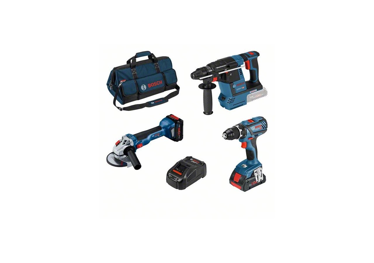 KIT 3 OUTILS 18V GSR GWS GBH 18V sac - 0615990M3C - Bosch