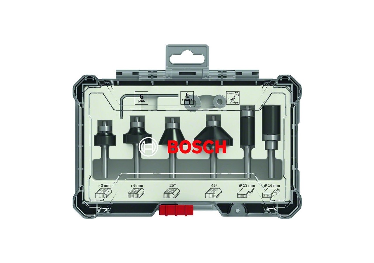 Kits de fraises à araser et de bordage, 6 pièces - 2607017468 - Bosch