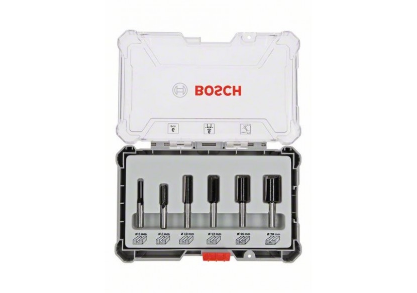 Kits de fraises droites, 6 pièces - 2607017465 - Bosch