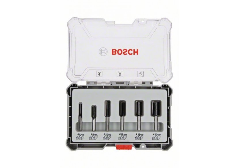 Kits de fraises droites, 6 pièces - 2607017466 - Bosch
