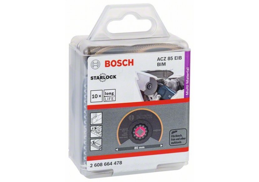 Lame Bimétal-TiN pour scie segment Starlock ACZ 85 EIB Divers matériaux - 2608664478 - Bosch