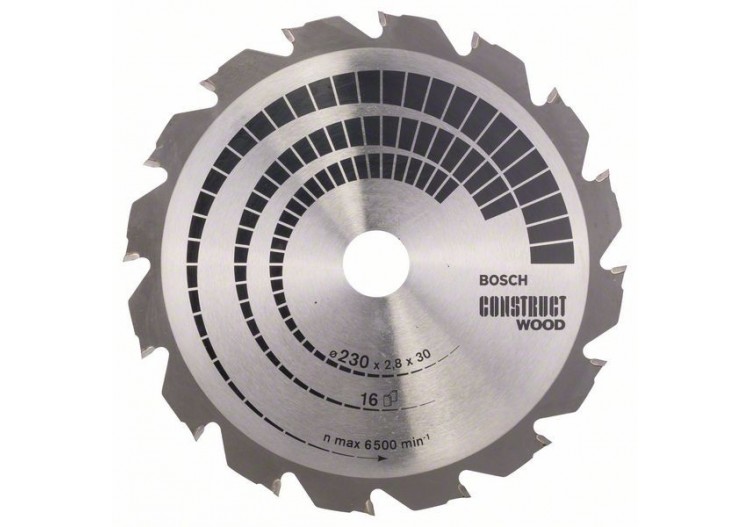 Lame de scie circulaire Construct Wood 230 x 30 x 2,8 mm 16 - 2608640635 - Bosch