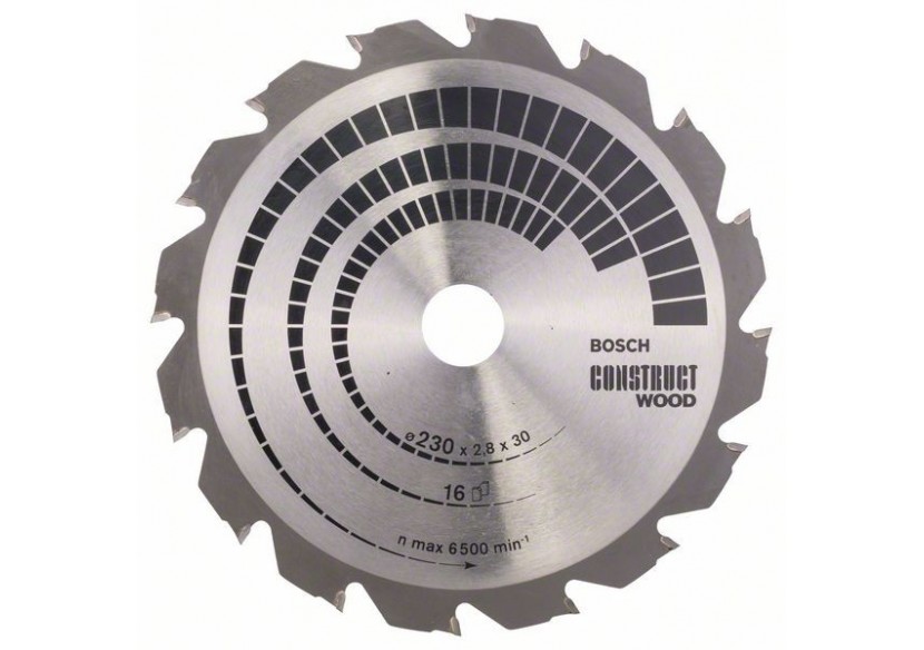 Lame de scie circulaire Construct Wood 230 x 30 x 2,8 mm 16 - 2608640635 - Bosch