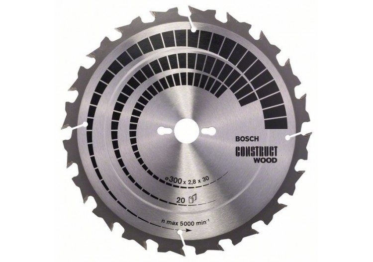 Lame de scie circulaire Construct Wood 300 x 30 x 2,8 mm 20 - 2608640700 - Bosch