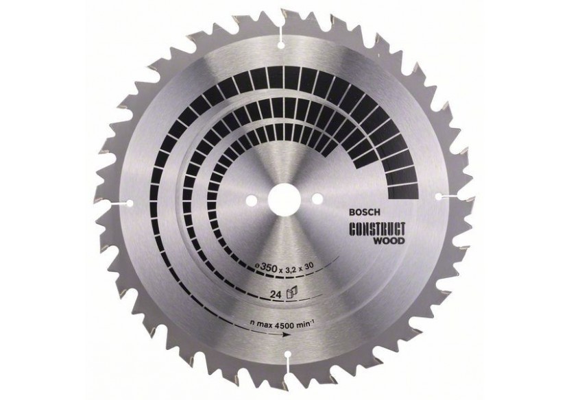 Lame de scie circulaire Construct Wood 350 x 30 x 3,2 mm 24 - 2608640702 - Bosch