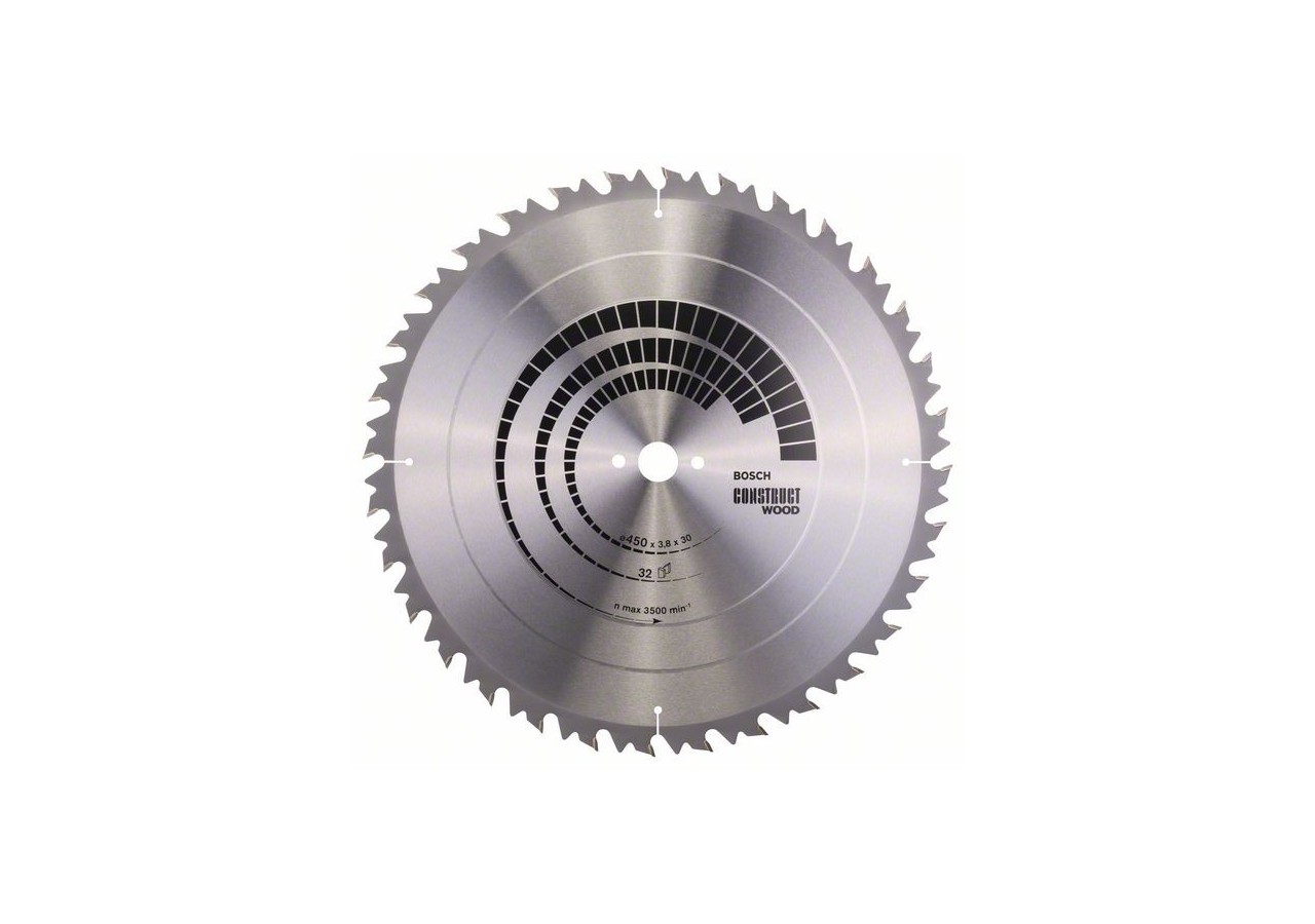 Lame de scie circulaire Construct Wood 450 x 30 x 3,8 mm 32 - 2608640704 - Bosch