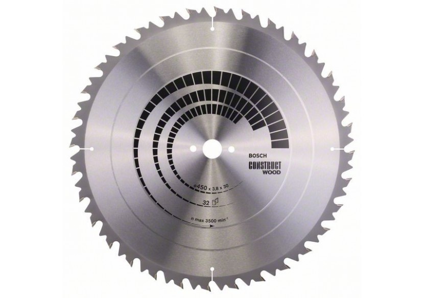 Lame de scie circulaire Construct Wood 450 x 30 x 3,8 mm 32 - 2608640704 - Bosch
