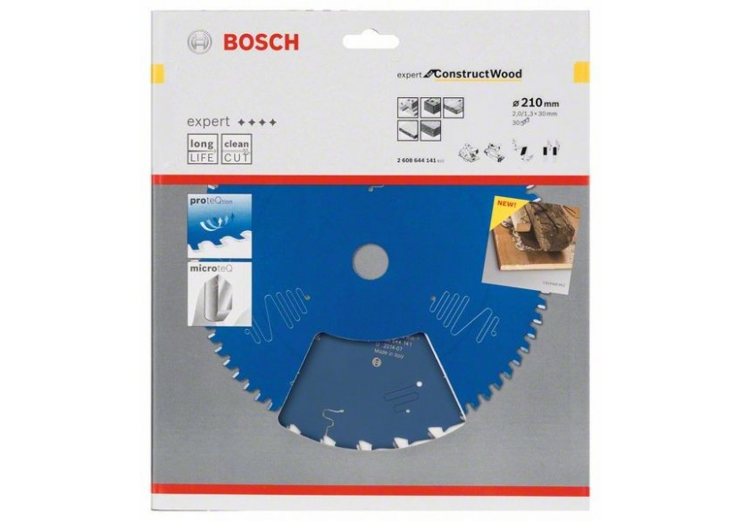 Lame de scie circulaire Expert for Construct Wood 210 x 30 x 2,0 mm, 30 - 2608644141 - Bosch