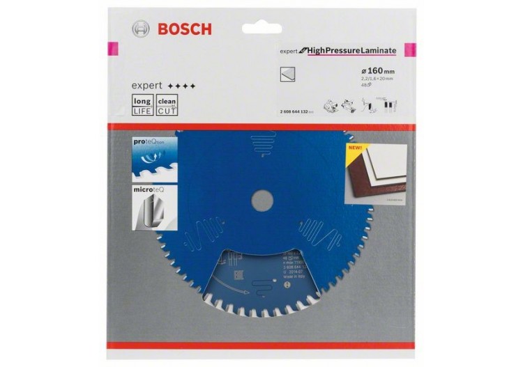 Lame de scie circulaire Expert for High Pressure Laminate 160 x 20 x 2,2 mm, 48 - 2608644132 - Bosch