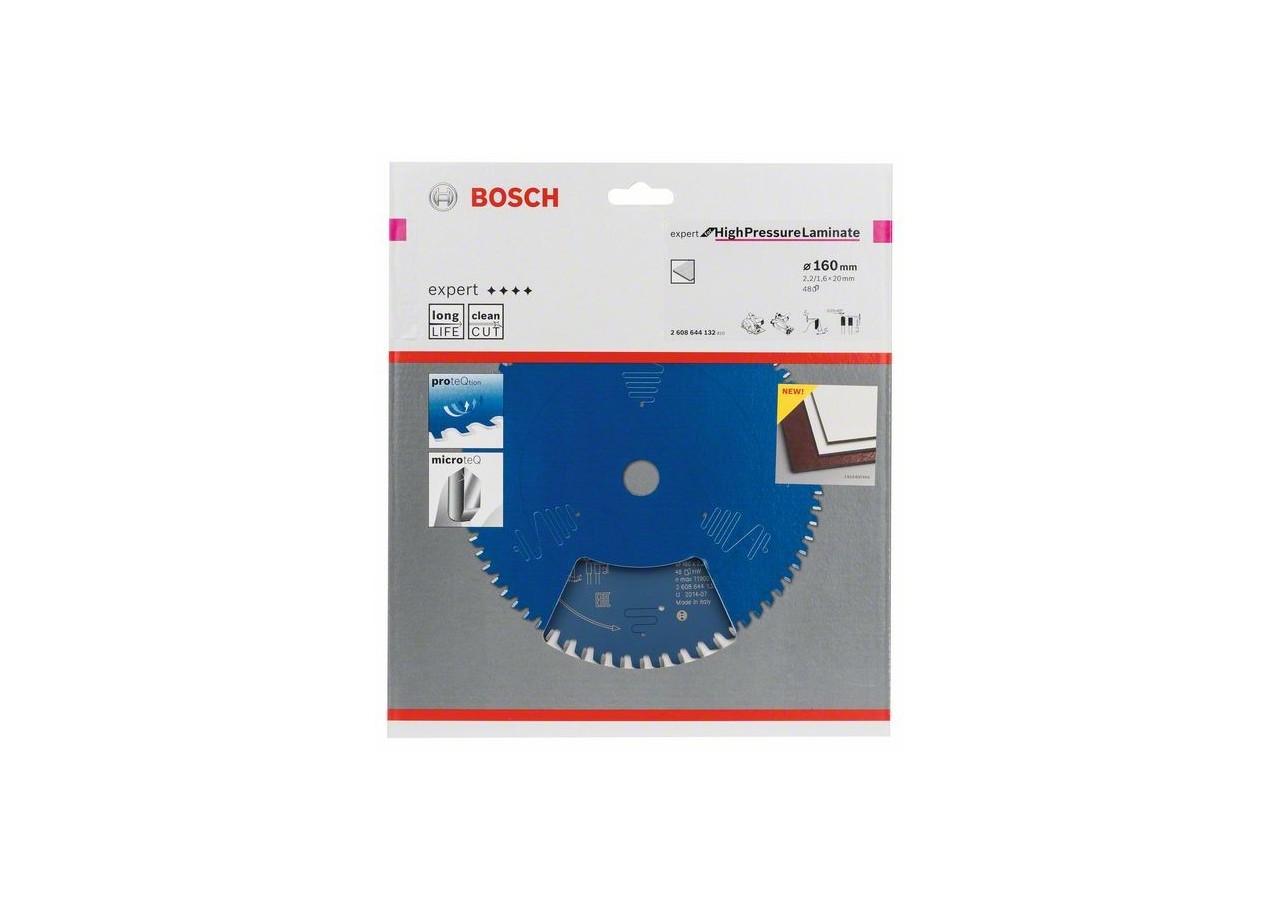Lame de scie circulaire Expert for High Pressure Laminate 160 x 20 x 2,2 mm, 48 - 2608644132 - Bosch