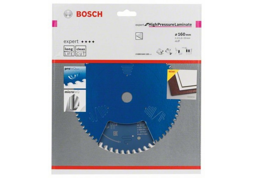 Lame de scie circulaire Expert for High Pressure Laminate 160 x 20 x 2,2 mm, 48 - 2608644132 - Bosch