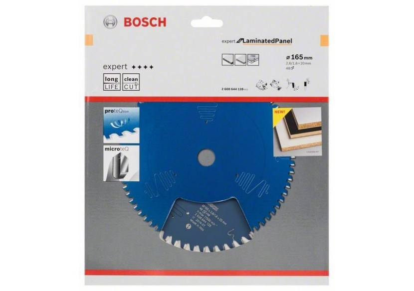 Lame de scie circulaire Expert for Laminated Panel 165 x 20 x 2,6 mm, 48 - 2608644128 - Bosch