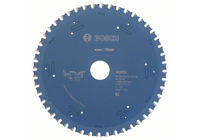 Lame de scie circulaire Expert for Steel 210 x 30 x 2,0 mm, 48 - 2608643057 - Bosch Lame de scie circulaire Expert for Steel 210 x 30 x 2,0 mm, 48 - 2608643057 - Bosch