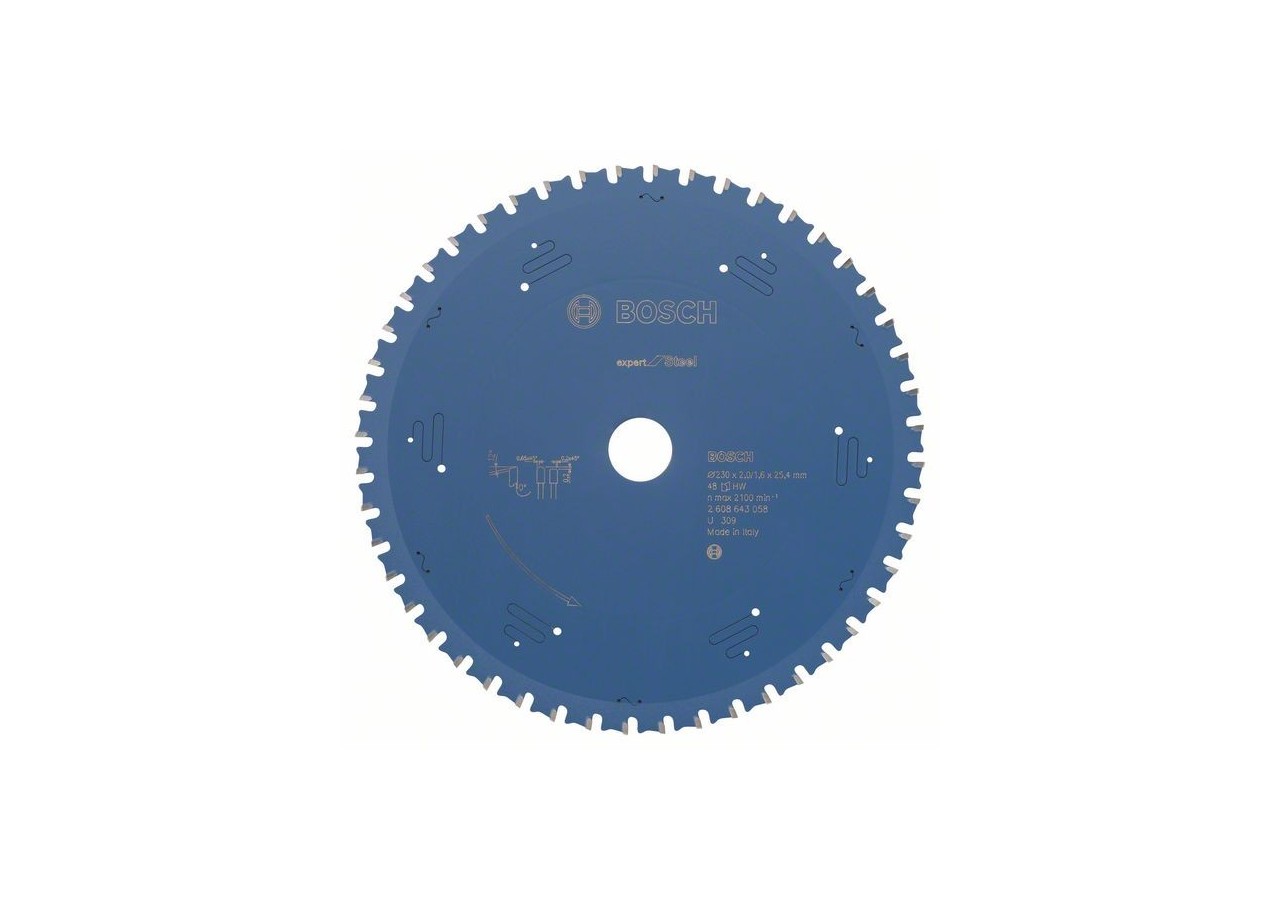 Lame de scie circulaire Expert for Steel 230 x 25,4 x 2,0 mm, 48 - 2608643058 - Bosch