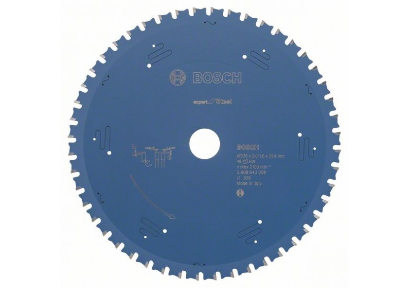 Lame de scie circulaire Expert for Steel 230 x 25,4 x 2,0 mm, 48 - 2608643058 - Bosch Lame de scie circulaire Expert for Steel 230 x 25,4 x 2,0 mm, 48 - 2608643058 - Bosch