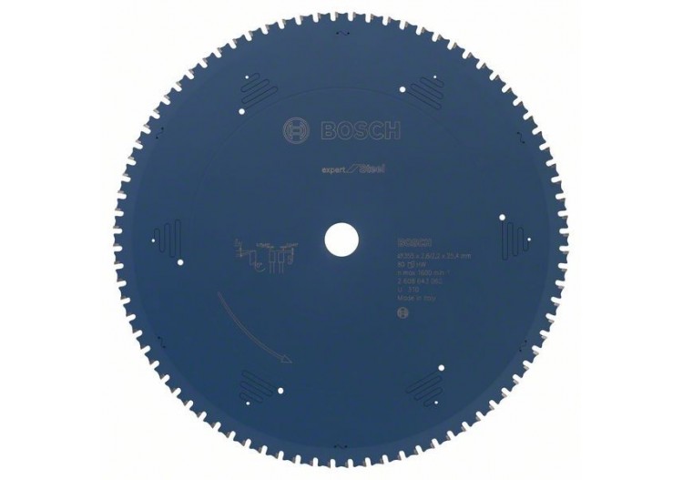 Lame de scie circulaire Expert for Steel 355 x 25,4 x 2,6 mm, 80 - 2608643062 - Bosch
