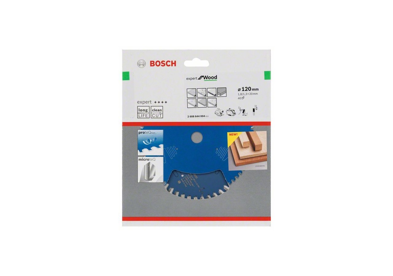 Lame de scie circulaire Expert for Wood 120 x 20 x 1,8 mm, 40 - 2608644004 - Bosch