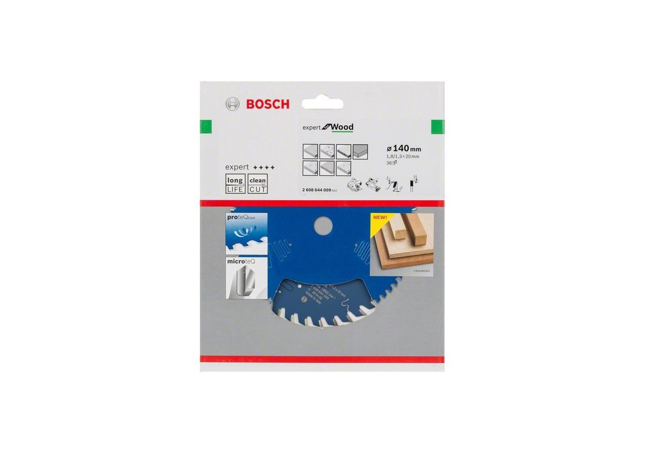 Lame de scie circulaire Expert for Wood 140 x 20 x 1,8 mm, 36 - 2608644009 - Bosch