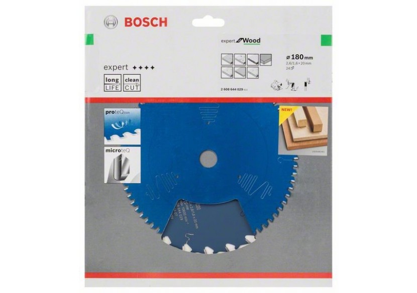 Lame de scie circulaire Expert for Wood 180 x 20 x 2,6 mm, 24 - 2608644029 - Bosch Lame de scie circulaire Expert for Wood 180 x 20 x 2,6 mm, 24 - 2608644029 - Bosch
