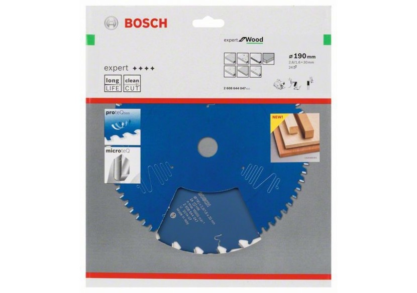 Lame de scie circulaire Expert for Wood 190 x 30 x 2,6 mm, 24 - 2608644047 - Bosch Lame de scie circulaire Expert for Wood 190 x 30 x 2,6 mm, 24 - 2608644047 - Bosch