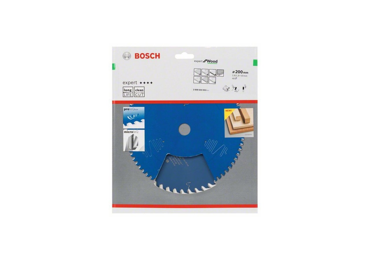 Lame de scie circulaire Expert for Wood 200 x 30 x 2,8 mm, 48 - 2608644053 - Bosch