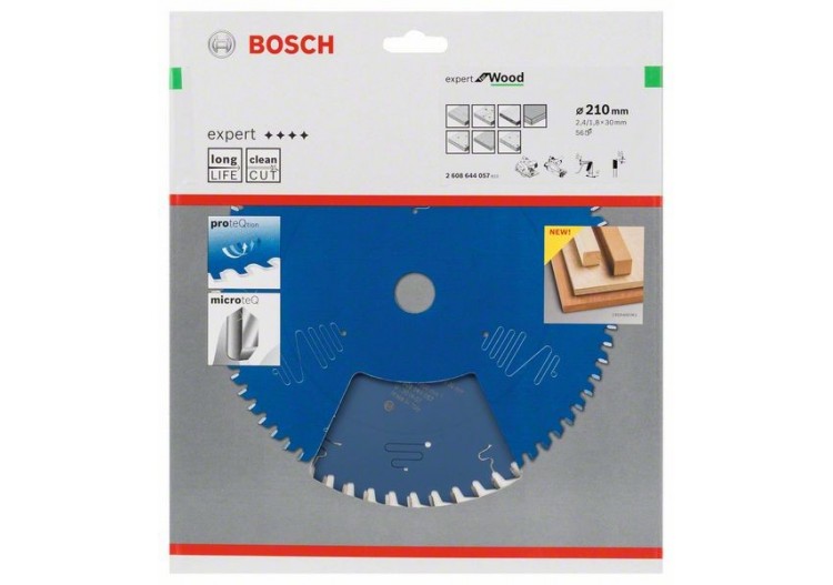 Lame de scie circulaire Expert for Wood 210 x 30 x 2,4 mm, 56 - 2608644057 - Bosch