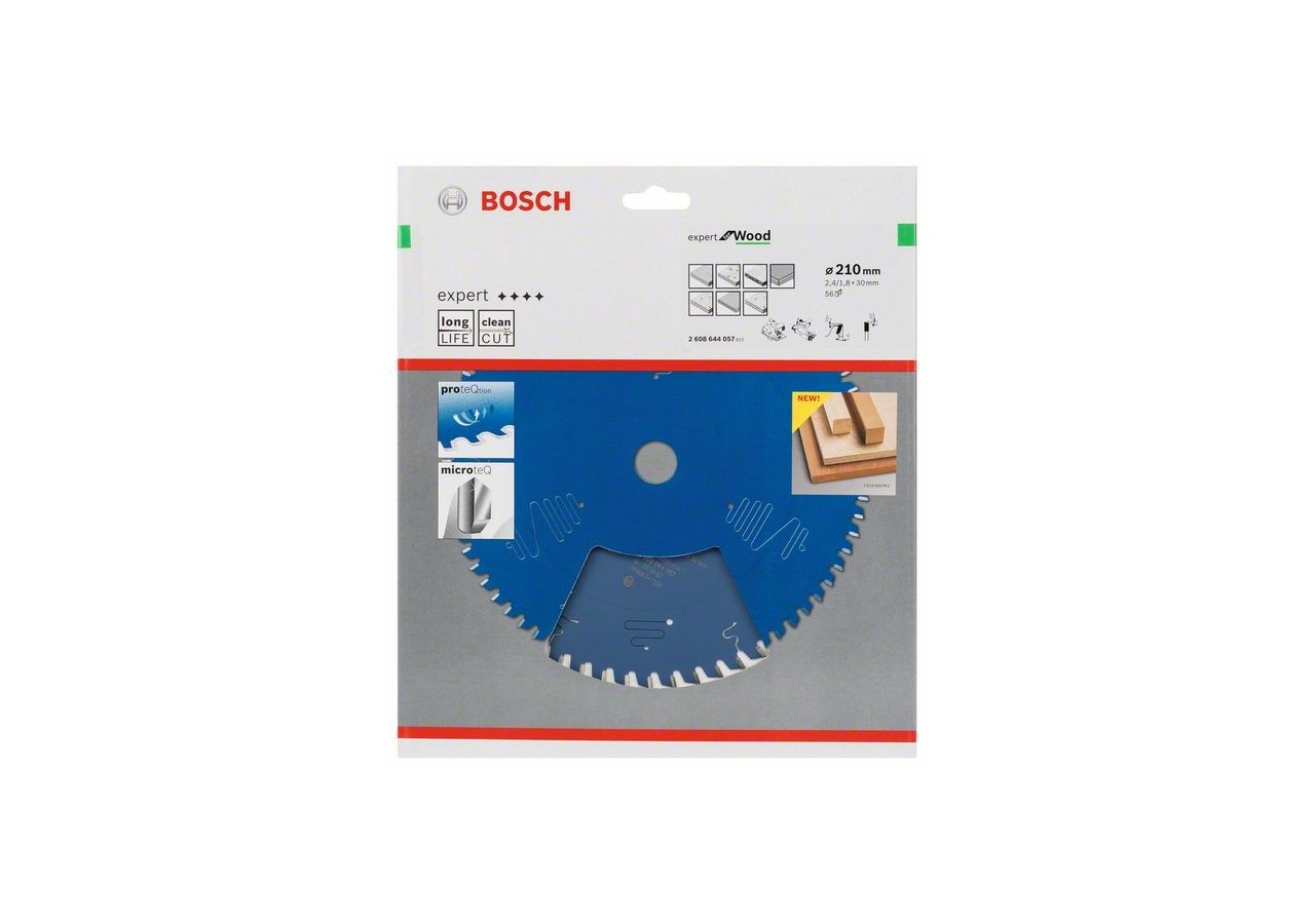 Lame de scie circulaire Expert for Wood 210 x 30 x 2,4 mm, 56 - 2608644057 - Bosch