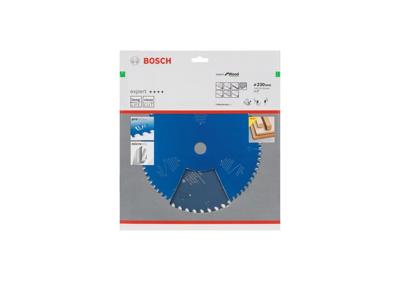 Lame de scie circulaire Expert for Wood 230 x 30 x 2,8 mm, 48 - 2608644063 - Bosch