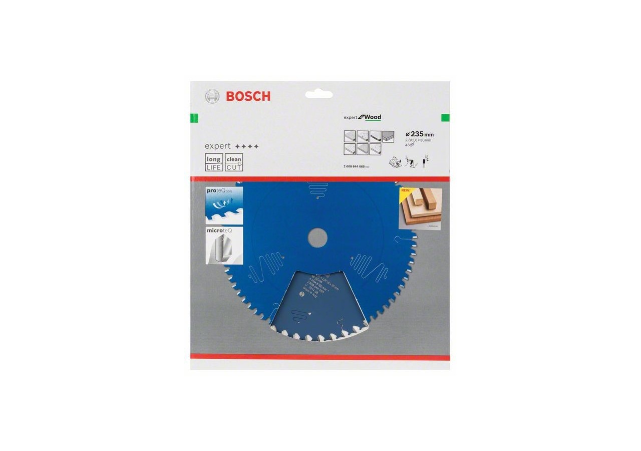 Lame de scie circulaire Expert for Wood 235 x 30 x 2,8 mm, 48 - 2608644065 - Bosch