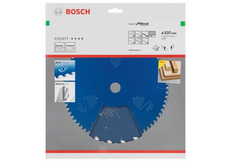 Lame de scie circulaire Expert for Wood 237 x 30 x 2,5 mm, 24 - 2608644067 - Bosch