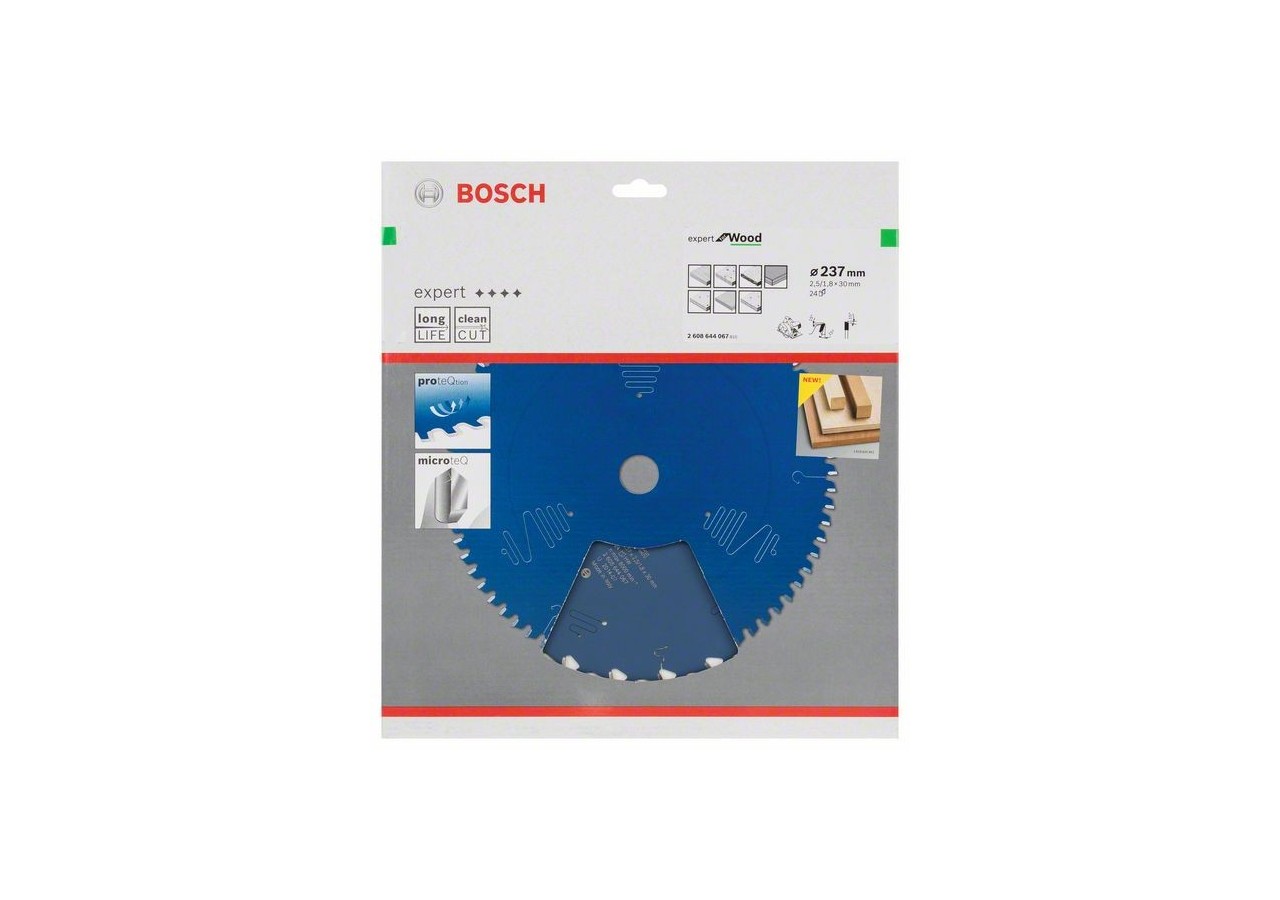 Lame de scie circulaire Expert for Wood 237 x 30 x 2,5 mm, 24 - 2608644067 - Bosch