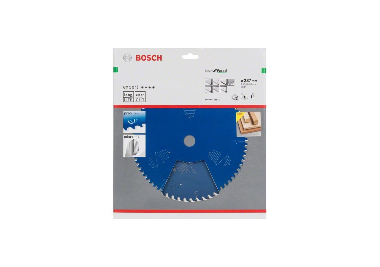 Lame de scie circulaire Expert for Wood 237 x 30 x 2,5 mm, 56 - 2608644068 - Bosch