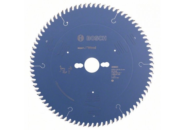 Lame de scie circulaire Expert for Wood 250 x 30 x 2,5 mm, 80 - 2608642500 - Bosch