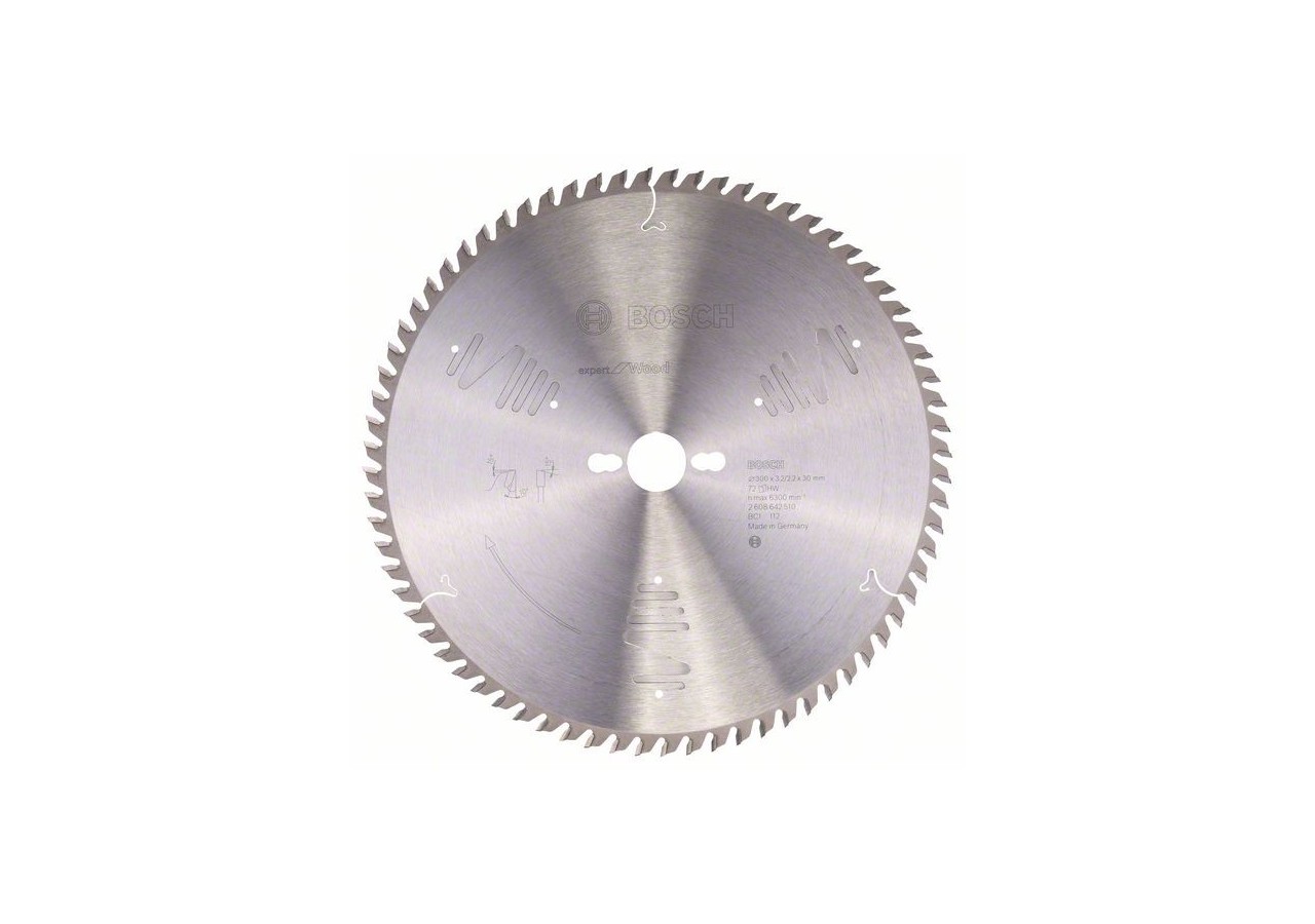 Lame de scie circulaire Expert for Wood 300 x 30 x 3,2 mm, 72 - 2608642510 - Bosch