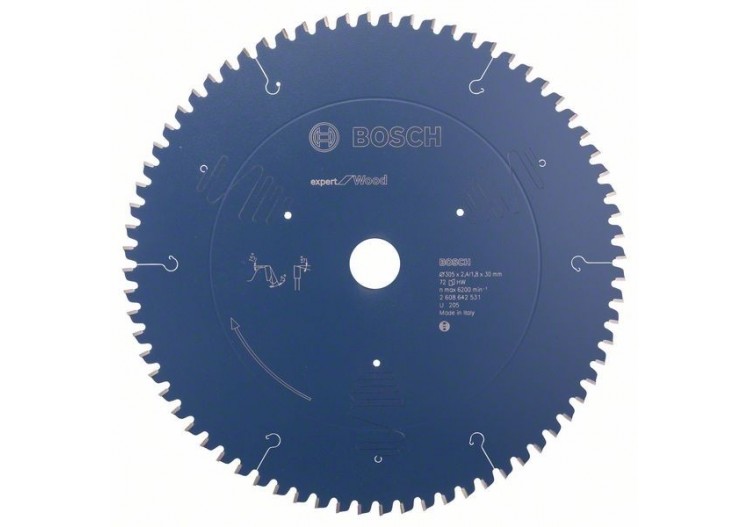 Lame de scie circulaire Expert for Wood 305 x 30 x 2,4 mm, 72 - 2608642531 - Bosch