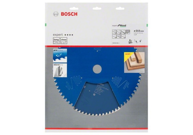 Lame de scie circulaire Expert for Wood 315 x 30 x 2,4 mm, 72 - 2608644081 - Bosch