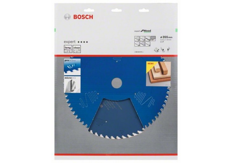 Lame de scie circulaire Expert for Wood 355 x 30 x 3,0 mm, 60 - 2608644074 - Bosch