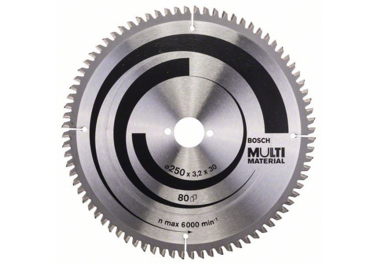 Lame de scie circulaire Multi Material 250 x 30 x 3,2 mm 80 - 2608640516 - Bosch