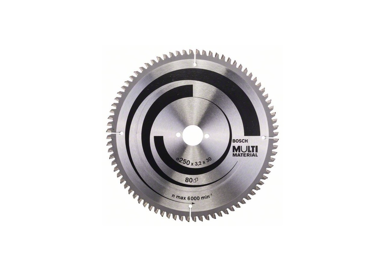 Lame de scie circulaire Multi Material 250 x 30 x 3,2 mm 80 - 2608640516 - Bosch