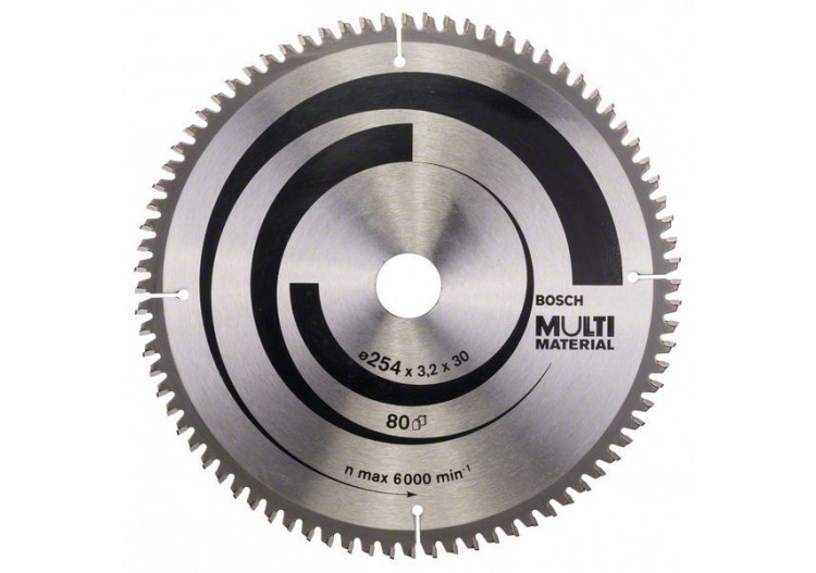 Lame de scie circulaire Multi Material 254 x 30 x 3,2 mm 80 - 2608640450 - Bosch