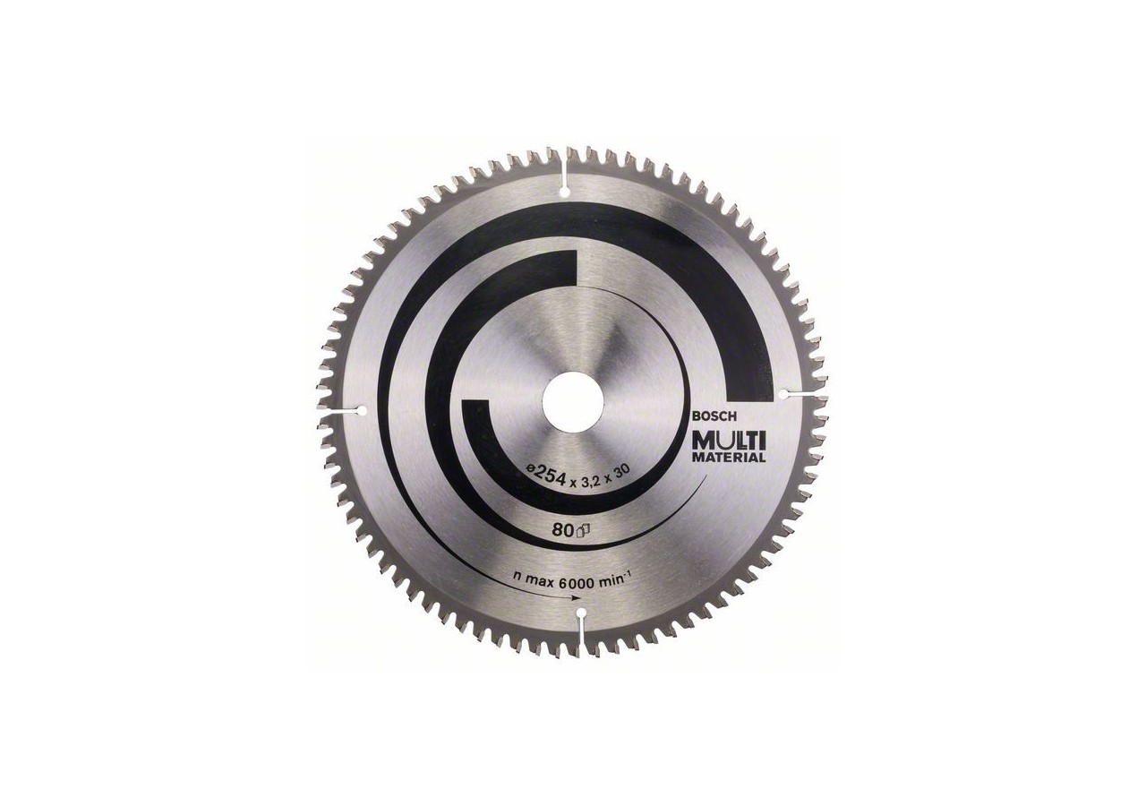 Lame de scie circulaire Multi Material 254 x 30 x 3,2 mm 80 - 2608640450 - Bosch