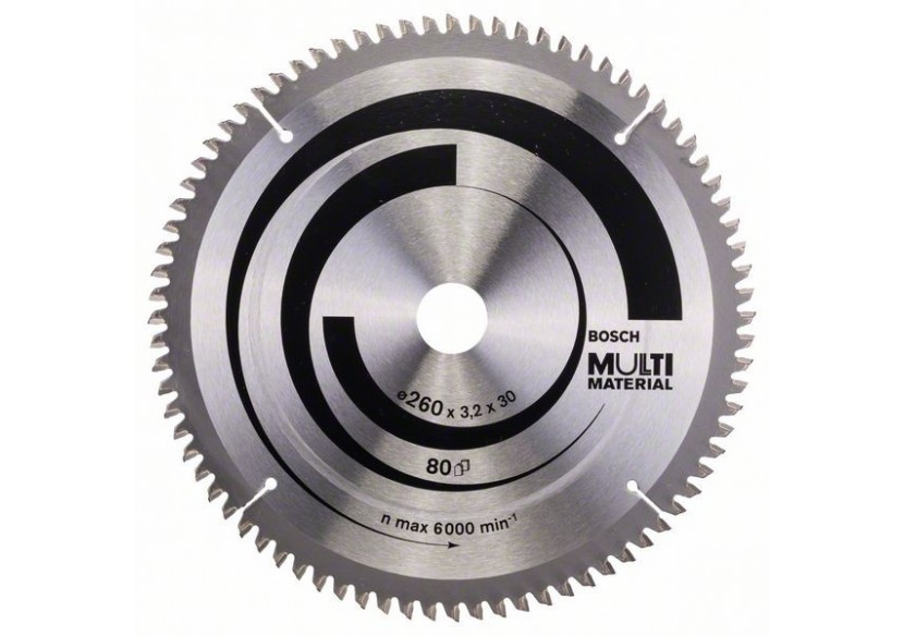 Lame de scie circulaire Multi Material 260 x 30 x 3,2 mm 80 - 2608641204 - Bosch Lame de scie circulaire Multi Material 260 x 30 x 3,2 mm 80 - 2608641204 - Bosch