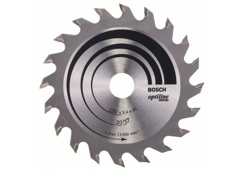 Lame de scie circulaire Optiline Wood 130 x 20/16 x 2,4 mm, 20 - 2608640582 - Bosch Lame de scie circulaire Optiline Wood 130 x 20/16 x 2,4 mm, 20 - 2608640582 - Bosch