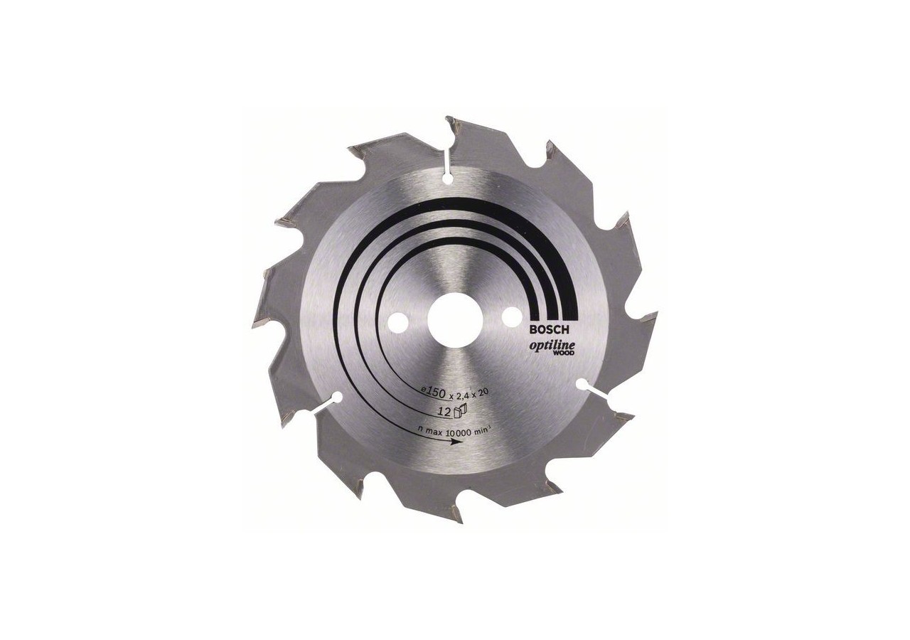 Lame de scie circulaire Optiline Wood 150 x 20/16 x 2,4 mm, 12 - 2608641169 - Bosch