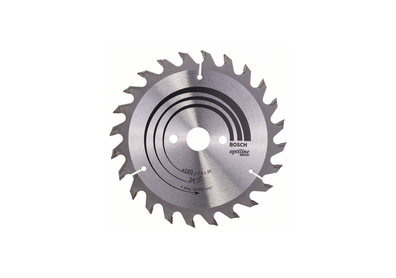 Lame de scie circulaire Optiline Wood 150 x 20/16 x 2,4 mm, 24 - 2608640592 - Bosch