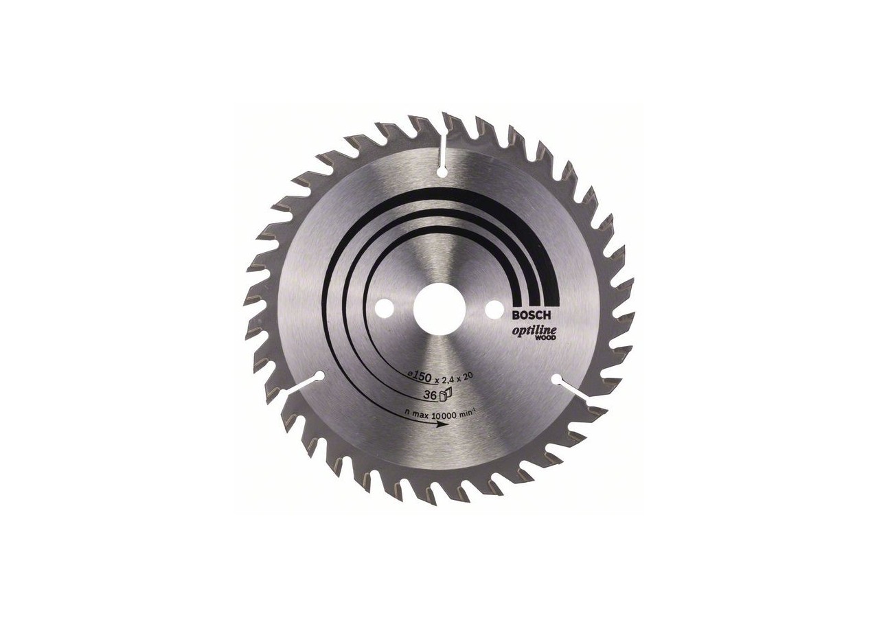 Lame de scie circulaire Optiline Wood 150 x 20/16 x 2,4 mm, 36 - 2608640593 - Bosch