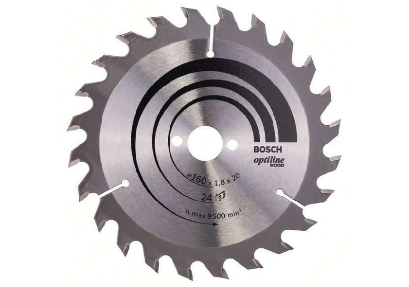 Lame de scie circulaire Optiline Wood 160 x 20/16 x 1,8 mm, 24 - 2608641171 - Bosch Lame de scie circulaire Optiline Wood 160 x 20/16 x 1,8 mm, 24 - 2608641171 - Bosch