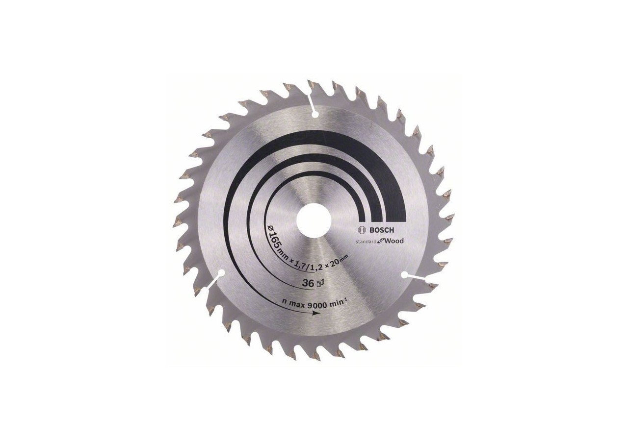 Lame de scie circulaire Optiline Wood 165 x 20/16 x 1,7 mm, 36 - 2608642602 - Bosch