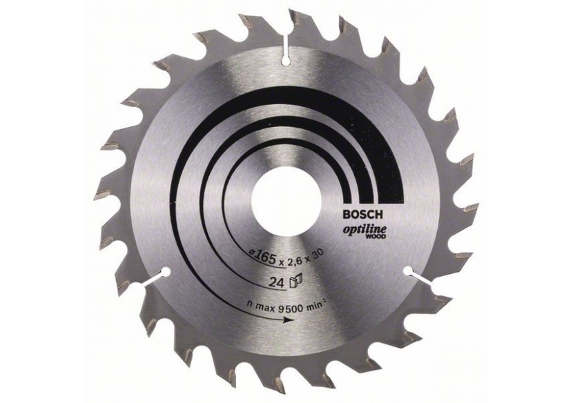 Lame de scie circulaire Optiline Wood 165 x 30 x 2,6 mm, 24 - 2608640602 - Bosch Lame de scie circulaire Optiline Wood 165 x 30 x 2,6 mm, 24 - 2608640602 - Bosch