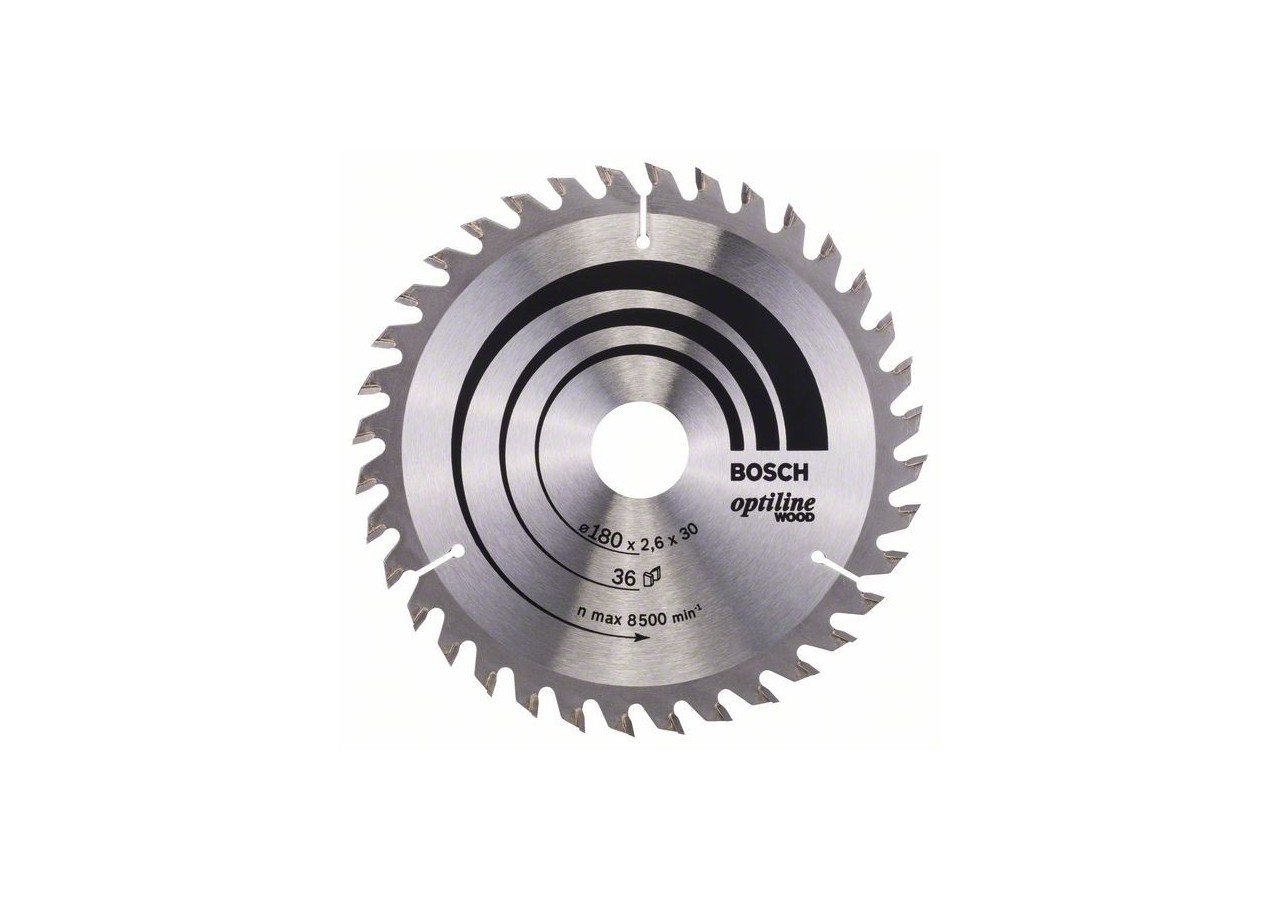 Lame de scie circulaire Optiline Wood 180 x 30/20 x 2,6 mm, 36 - 2608640609 - Bosch